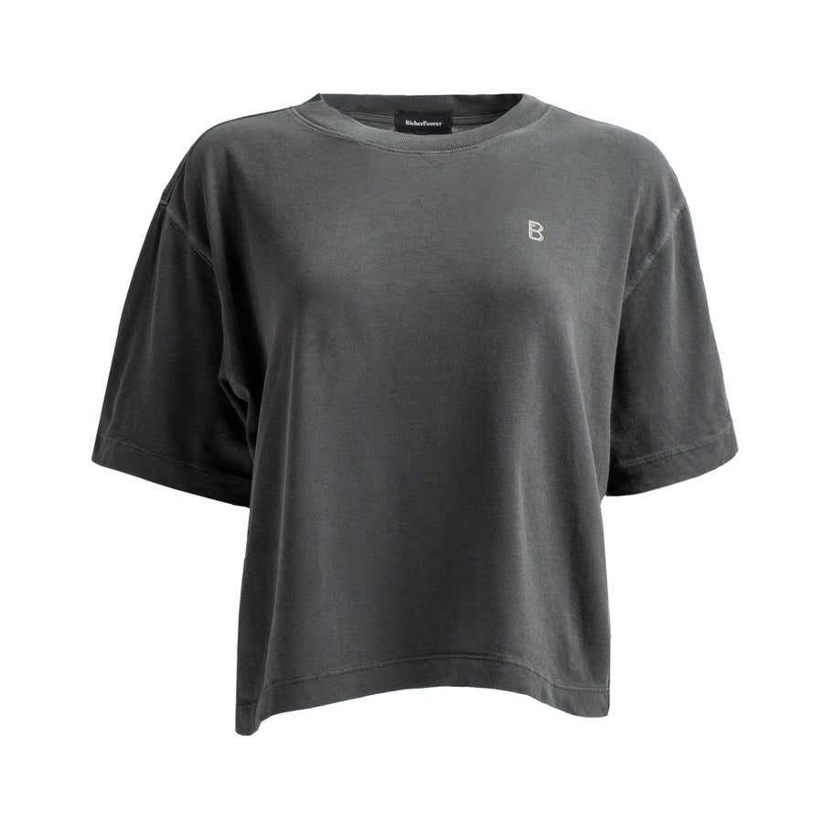 Beboe & Richer, Poorer Women's Charcoal Short Sleeve Shirt 27